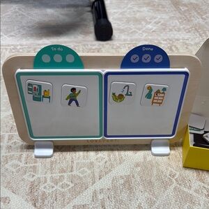 LOVEVERY Wooden Daily Helper Board with Magnetic Task Icons